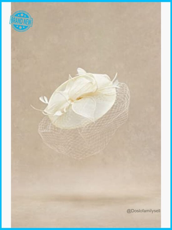 Pillbox Fascinator Hat Feather Derby Tea Party Headpiece Veil Cocktail main image 4